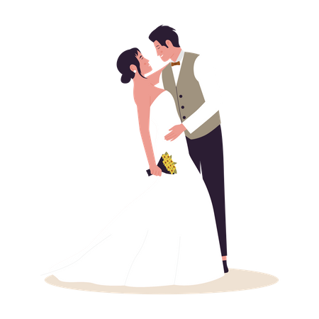 Couple romantique  Illustration