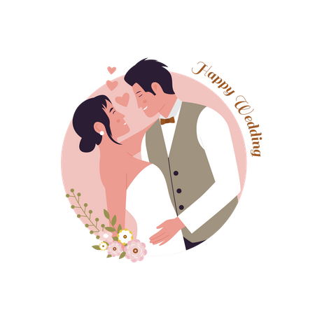 Couple romantique  Illustration