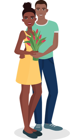 Couple romantique  Illustration