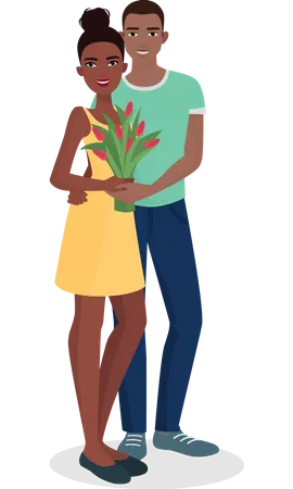 Couple romantique  Illustration