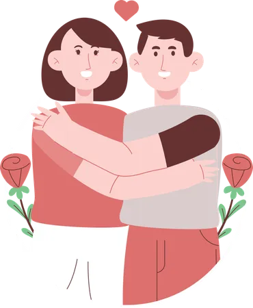 Couple qui s'aime  Illustration