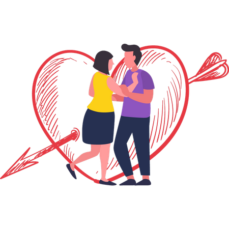 Couple Saint-Valentin  Illustration