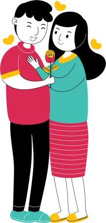 Couple sharing love  Illustration