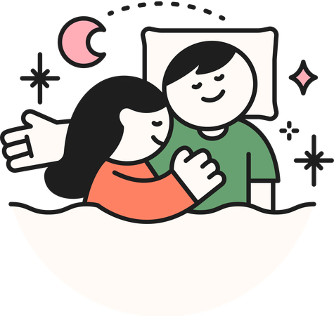 Couple sleeping  Illustration