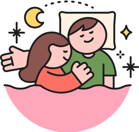 Couple sleeping  Illustration