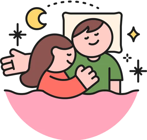 Couple sleeping  Illustration