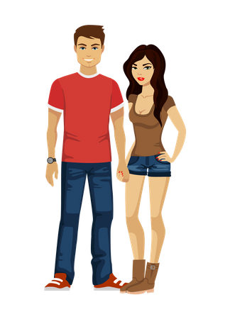 Couple standing  Illustration