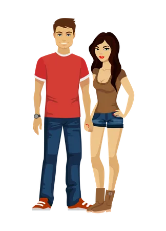 Couple standing  Illustration