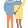 couple standing together illustration free download