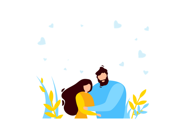 Couple Staying together  Illustration