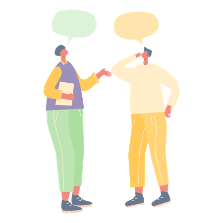 Couple talking to each other  Illustration