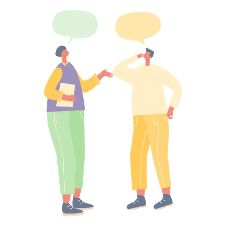 Couple talking to each other  Illustration