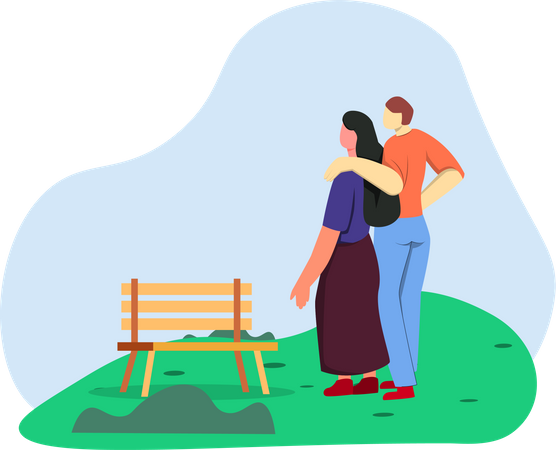 Couple travelling  Illustration