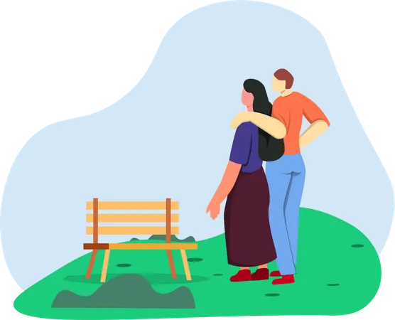 Couple travelling  Illustration