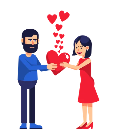 Couple Saint-Valentin  Illustration