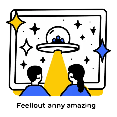 Couple views at space shuttle launch program  Illustration