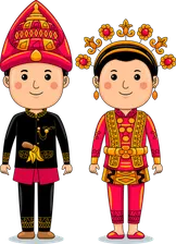 Couple Wear Ulee Balang Illustration - Free Download People