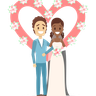 wedding couple illustration free download