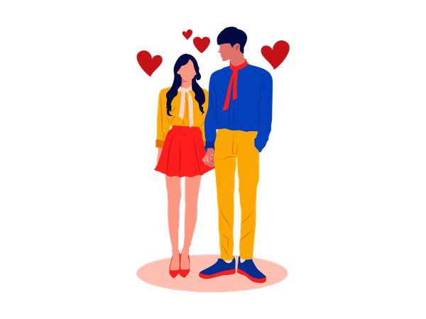 Couple with formal attire  Illustration