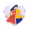 illustration for love couple