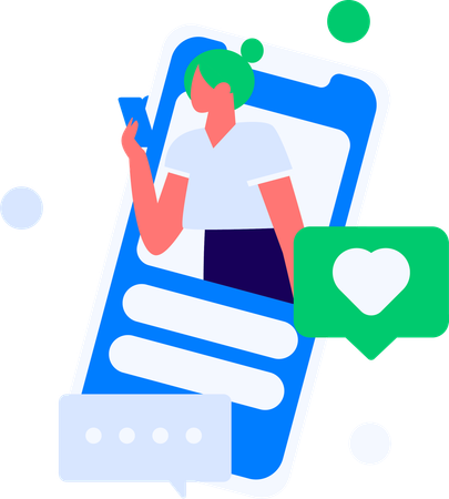 Couple with Rating And Review  Illustration