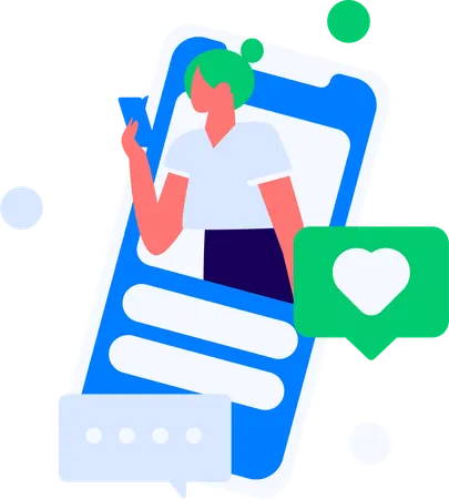 Couple with Rating And Review  Illustration