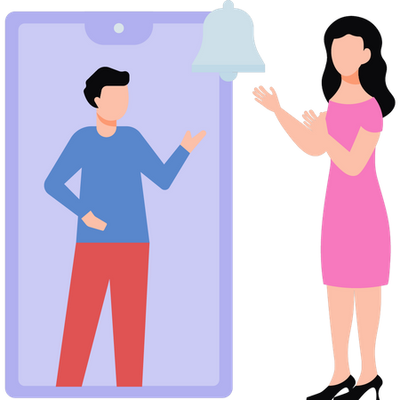 Couples dating online  Illustration
