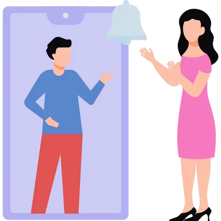 Couples dating online  Illustration