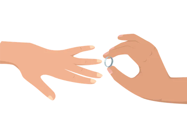 Couples ring ceremony  Illustration