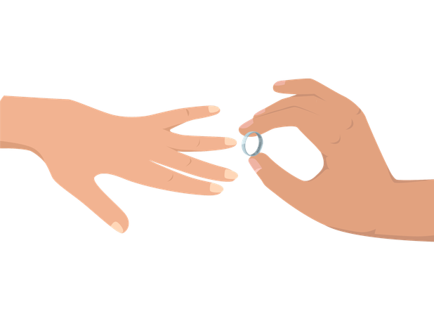 Couples ring ceremony  Illustration