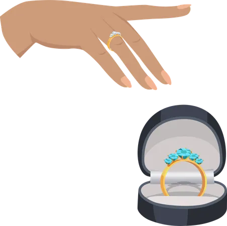 Couples ring ceremony  Illustration