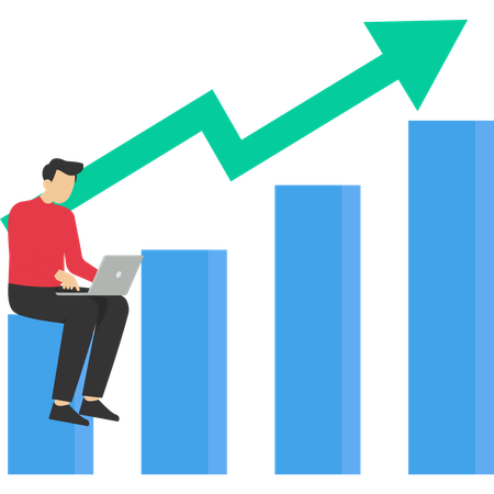 Courbe de croissance des entreprises  Illustration
