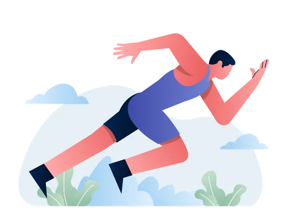 Coureur athlétique  Illustration