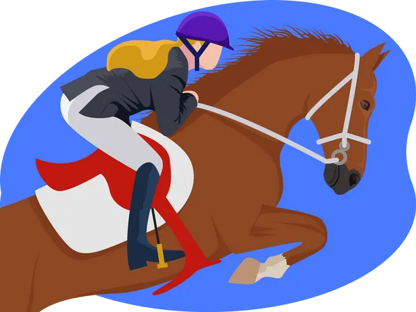 Coureur de chevaux  Illustration