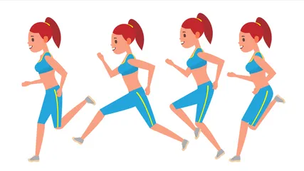 Fille de remise en forme Pack d'Illustrations