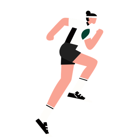 Coureur en vêtements de sport, marathon de course  Illustration