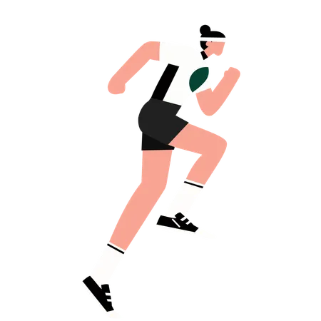 Coureur en vêtements de sport, marathon de course  Illustration