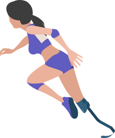 Coureur handicapé  Illustration