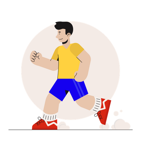 Coureur masculin  Illustration