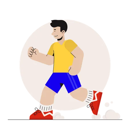 Coureur masculin  Illustration