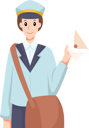 Courier Boy  Illustration