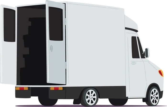 Courier Cargo Truck  Illustration