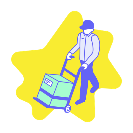Courier delivery Illustration