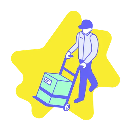 Courier delivery Illustration