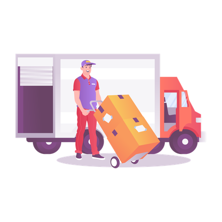 Courier Delivery  Illustration