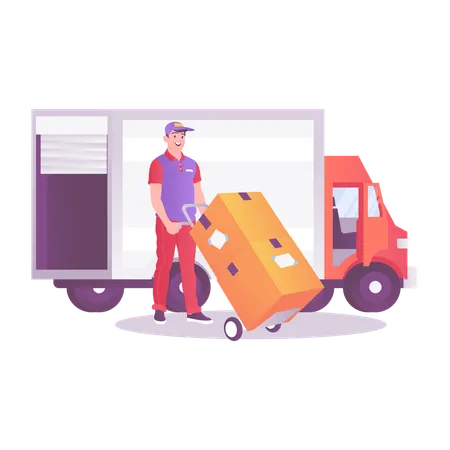 Courier Delivery  Illustration