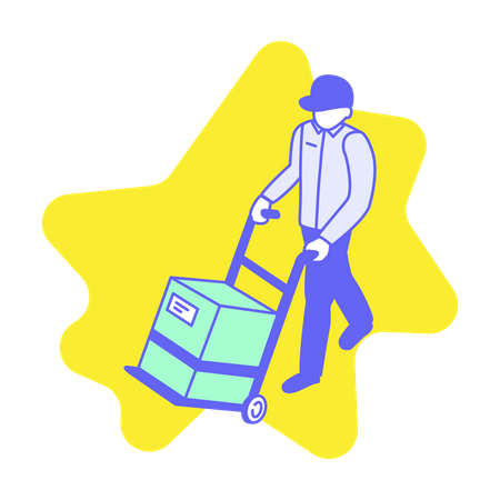 Courier delivery  Illustration