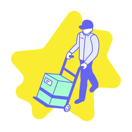 Courier delivery  Illustration