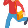 courier delivery boy illustration free download