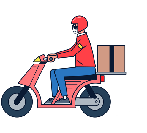 Courier service  Illustration